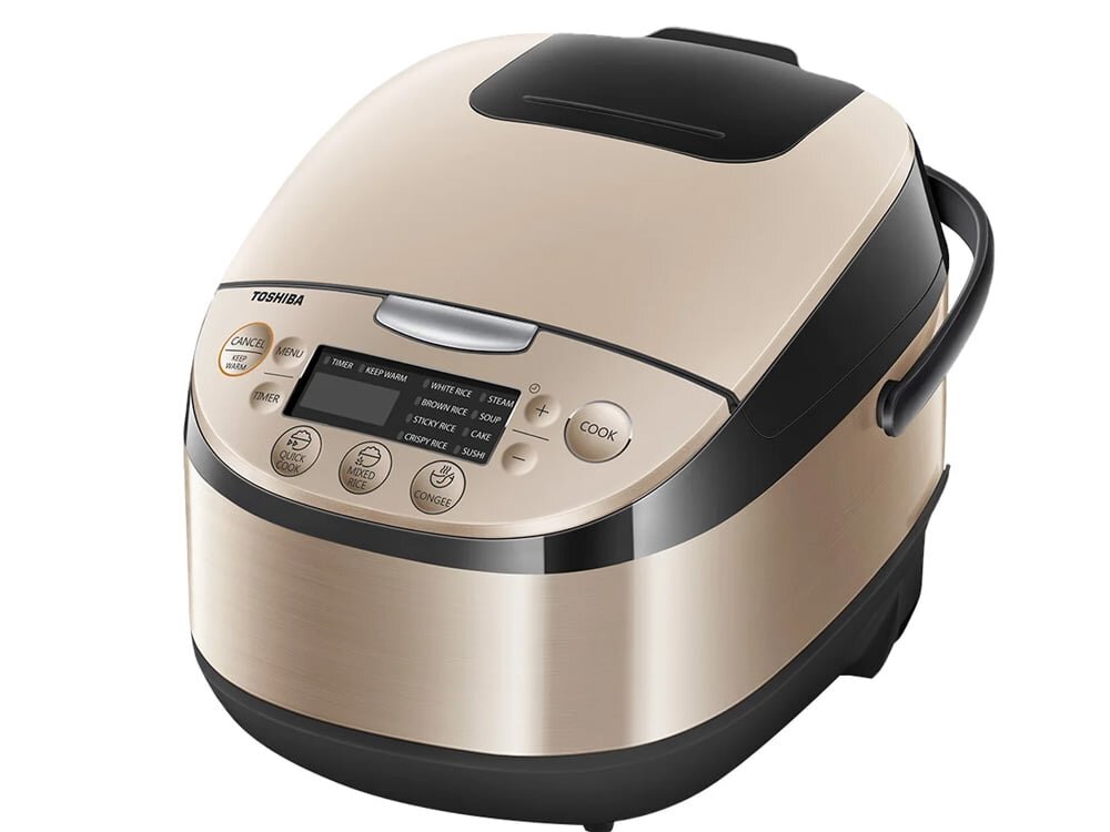 Nồi cơm điện tử Toshiba RC-18DR3PV(G) sở hữu thiết kế nhỏ gọn, đẹp mắt