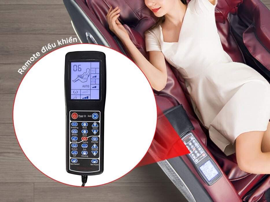 Trên ghế cũng có bảng điều khiển Ghế massage thư giãn Buheung MK-5200