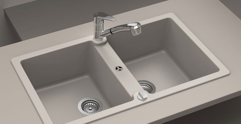 Bồn rửa chén bằng đá Hafele Antonius HS-GD8650 Bồn rửa chén bằng đá Hafele Antonius HS-GD8650