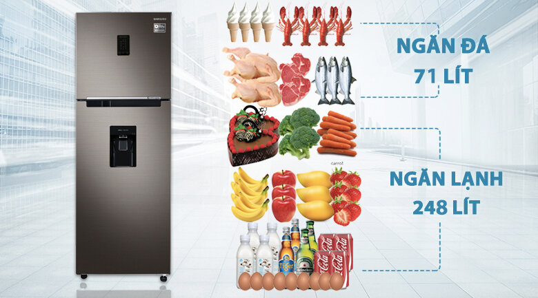 Dung tích Tủ lạnh Samsung Inverter 319 lít RT32K5930DX/SV