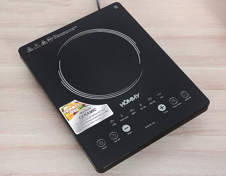 Bếp hồng ngoại dương 1 vùng nấu Hommy 809