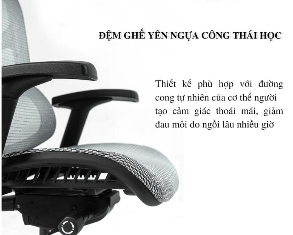 Ghế công thái học VCHAIR COMMANDER - Xám 3