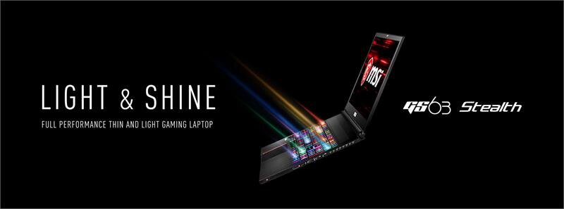 Laptop MSI GS63 Stealth 8RD-006VN (GeForce® GTX 1050 Ti, 4GB GDDR5,Win10)