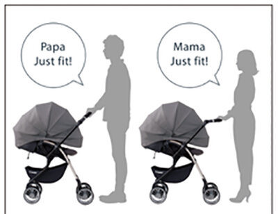  Điều chỉnh độ cao tay cầm xe đẩy Combi Umbretta Premium