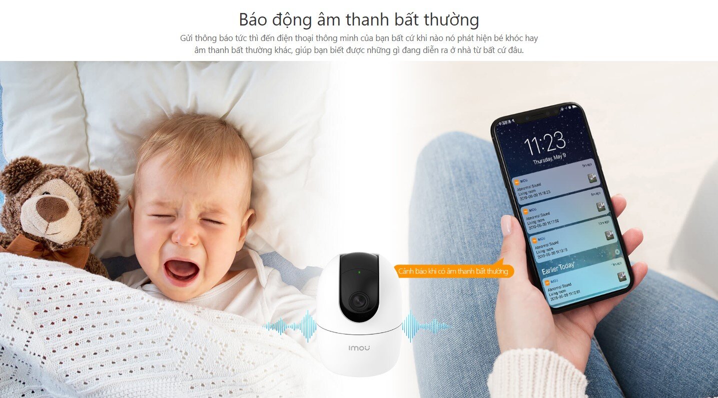 Camera IP Ranger IMOU IPC-A42P-D/B/wifi trong nhà 4MP/ xoay 360 độ/ theo dõi chuyển động thông minh