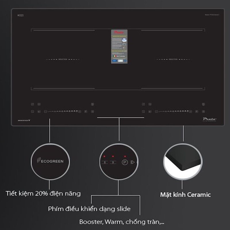 Bếp từ đôi Prato PT020-Serial 3