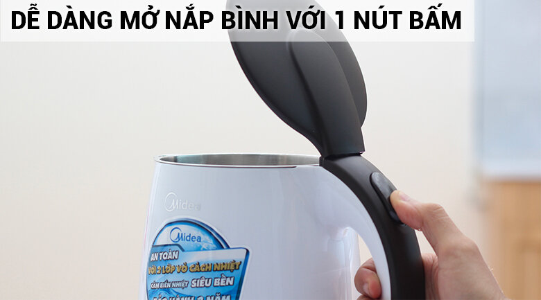 Bình siêu tốc Midea MK-15D 1.5 lít Bình siêu tốc Midea MK-15D 1.5 lít