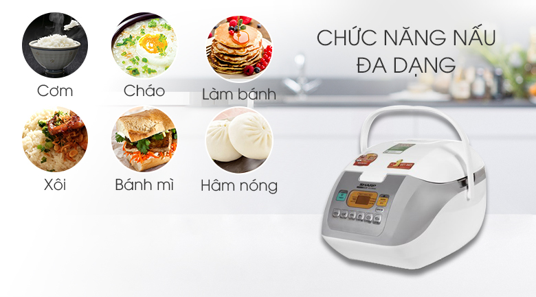 Nồi cơm điện tử Sharp 1.8 lít KS-COM18V Nồi cơm điện tử Sharp 1.8 lít KS-COM18V