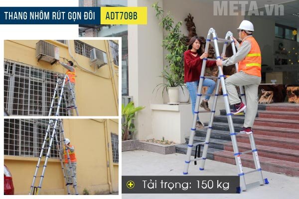 Thang nhôm rút gọn Advindeq ADT709B