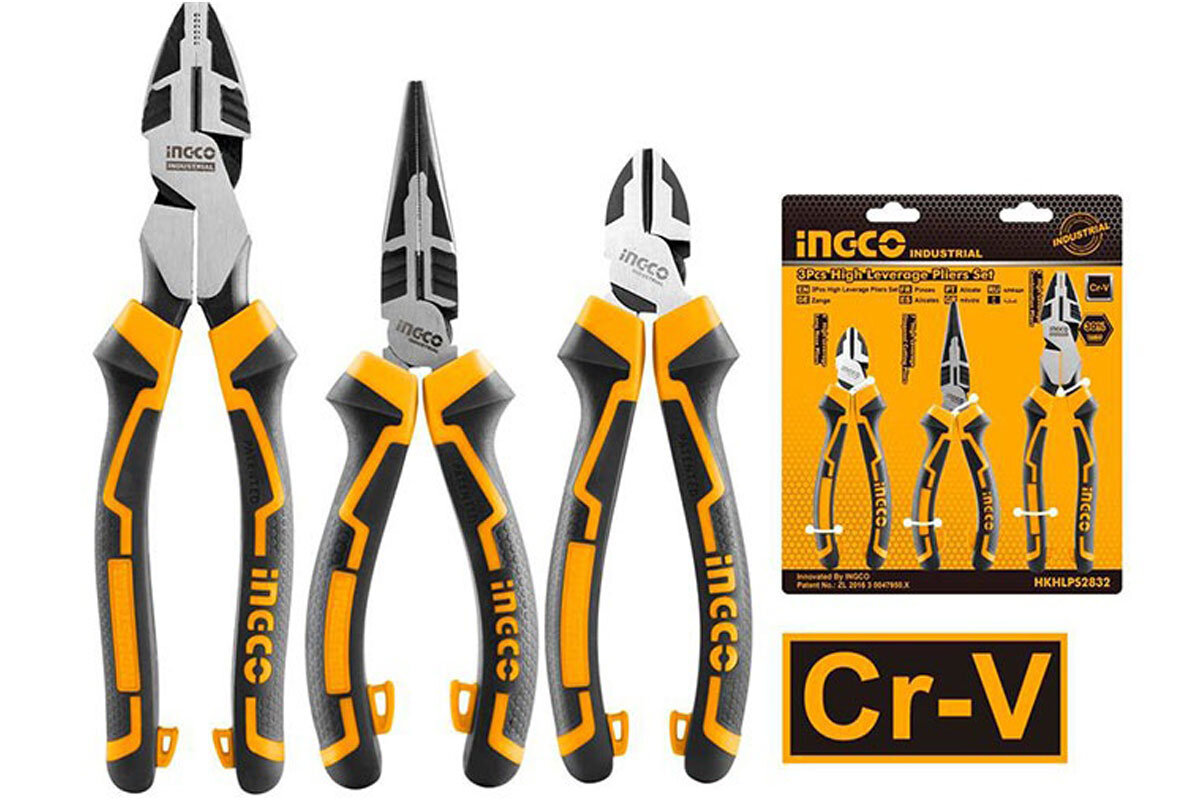 Bộ 3 kềm răng, cắt và nhọn INGCO HKHLPS2832