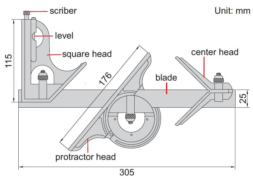 Kích thước Insize 2278-180 Insize 2278-180