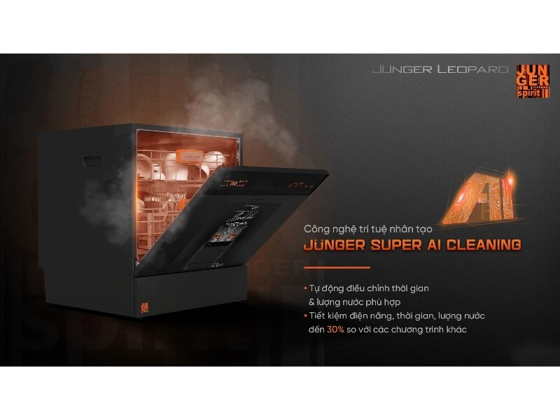 Máy rửa bát Junger Leopard DWJ-136-VG