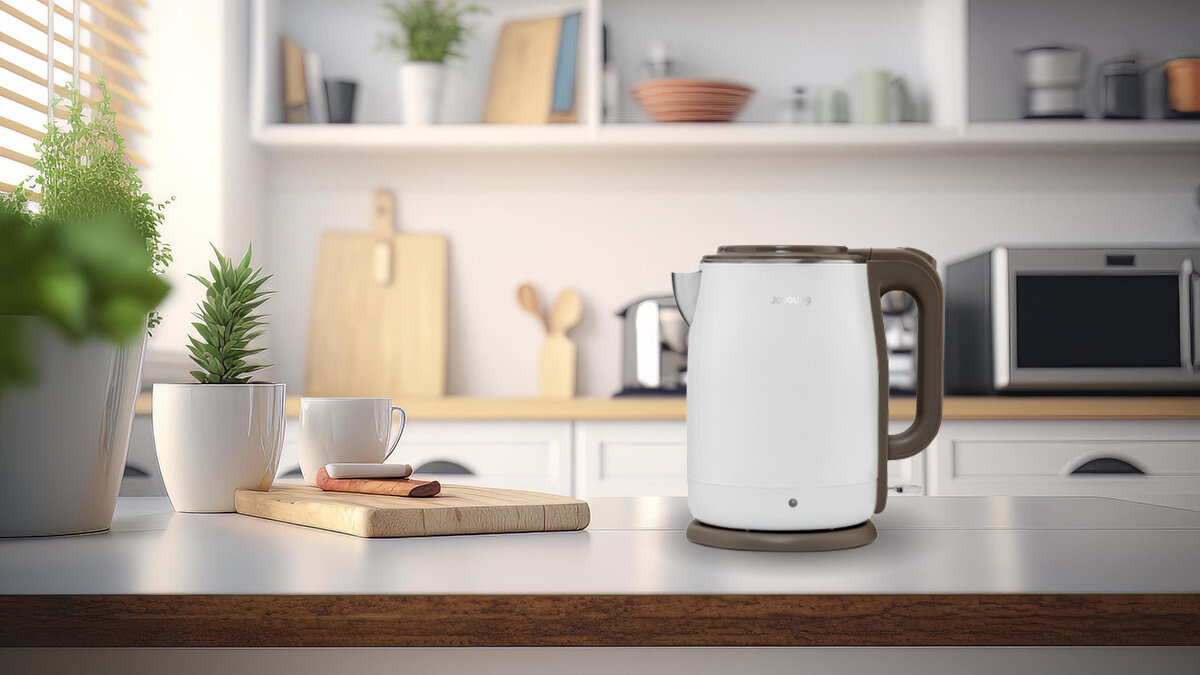 Bình đun nước 1.5 lít Joyoung K15-F5 - Trắng sở hữu kiểu dáng sang trọng