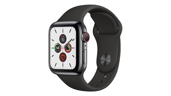 Apple Watch Series 5 Cellular 40mm viền thép dây cao su màn hình