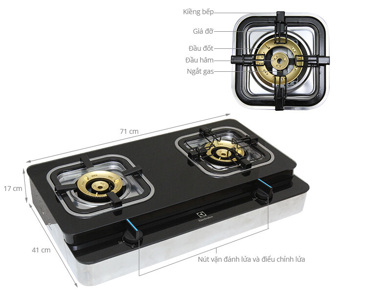Bếp gas Electrolux ETG729GKTR Bếp gas Electrolux ETG729GKTR