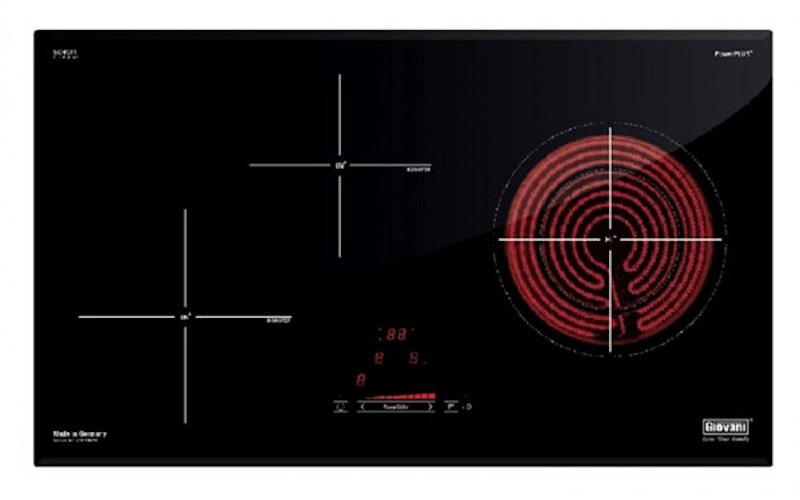 Những ưu điểm vượt trội của bếp từ hồng ngoại âm 3 vùng nấu Giovani GC-73031 HSC (Ảnh: Bếp hoàng gia).