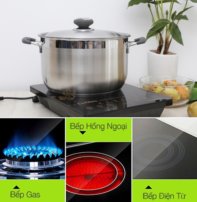 Nồi inox 3 đáy 26 cm Fivestar N26-3DC Nồi inox 3 đáy 26 cm Fivestar N26-3DC
