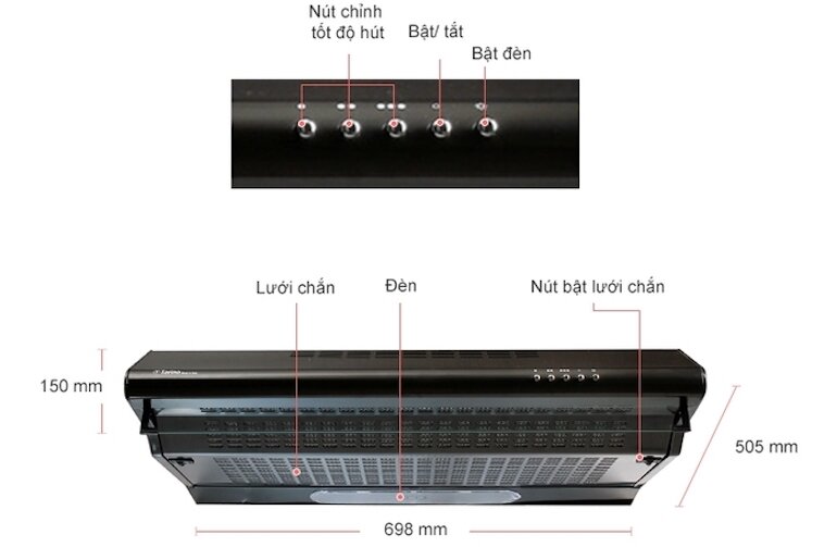 Máy hút mùi Torino FS 303 GE 2X K23 PU3V2L 70