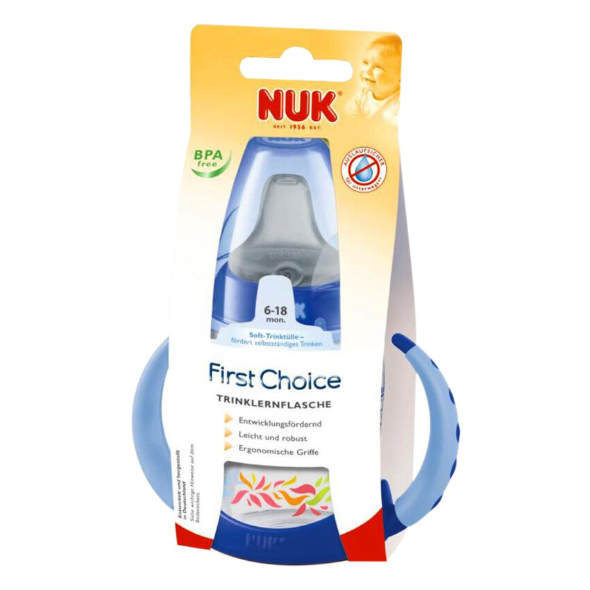  Bình tập uống Nuk núm silicon 743392 (cổ rộng)