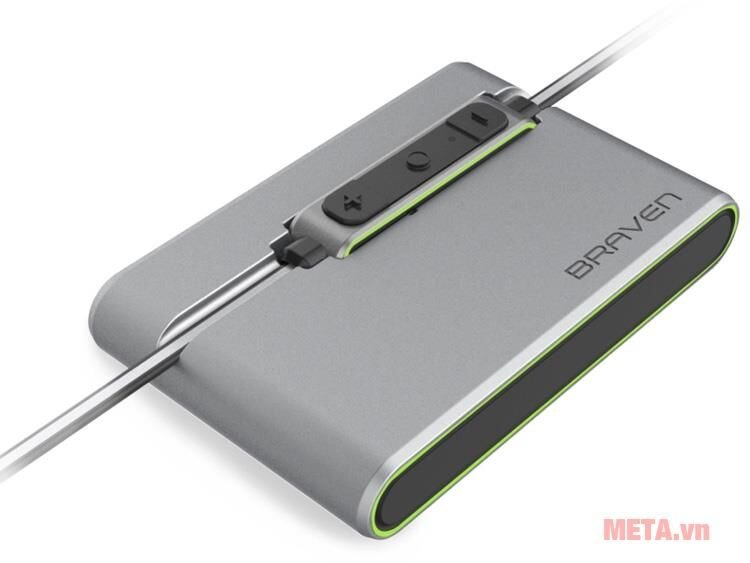 Tai nghe thể thao không dây Bluetooth Braven Flye Sport Reflect - Silver/Green