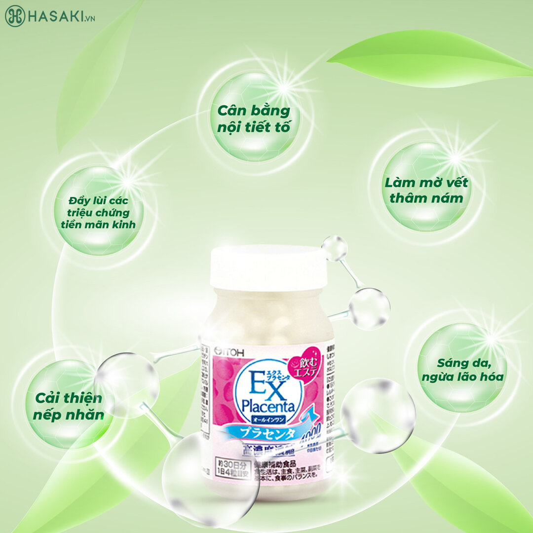Sản phẩm Viên Uống Naris Itoh EX Placenta Từ Nhau Thai 4000mg 120 Viên (Mới) hiện đã có mặt tại Hasaki