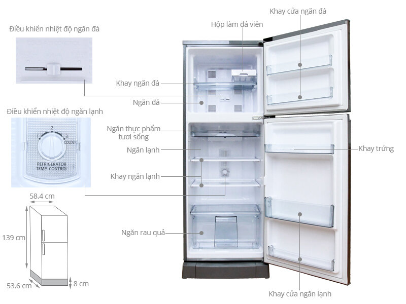 Tủ lạnh Panasonic 188 lít NR-BM229MTVN Tủ lạnh Panasonic 188 lít NR-BM229MTVN
