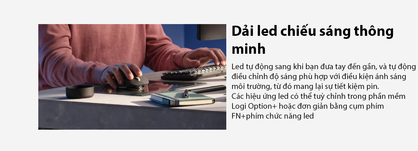 Bàn phím không dây Logitech MX Mechanical Mini Đen 3