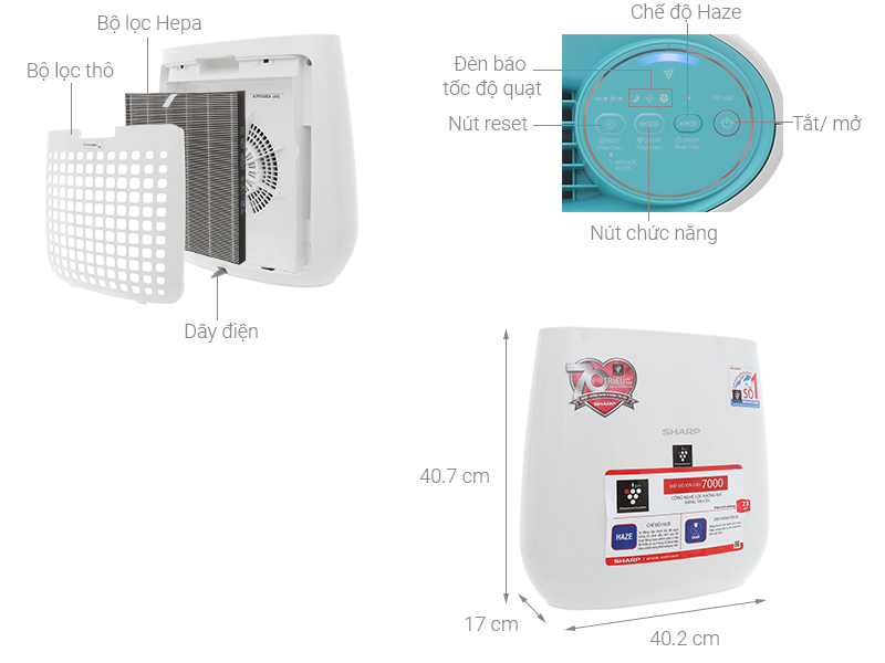 Máy lọc Không Khí Sharp FP-J30E-A Máy lọc Không Khí Sharp FP-J30E-A
