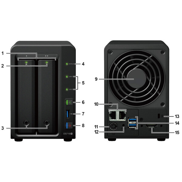 Ổ lưu trữ mạng Synology DS718  (chưa có ổ cứng)
