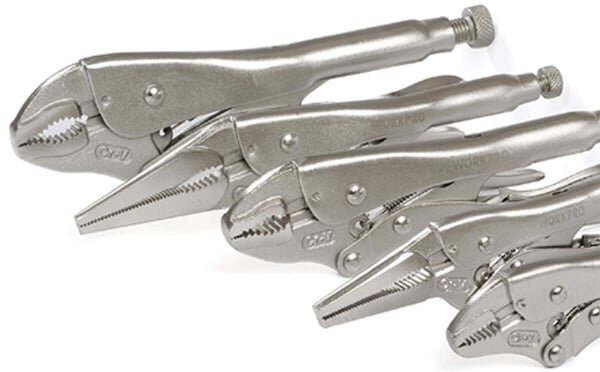 Bộ kìm bấm 5 chi tiết Workpro W001316 có khả năng mở lớn giúp kẹp, giữ cố định Bộ kìm bấm 5 chi tiết Workpro W001316