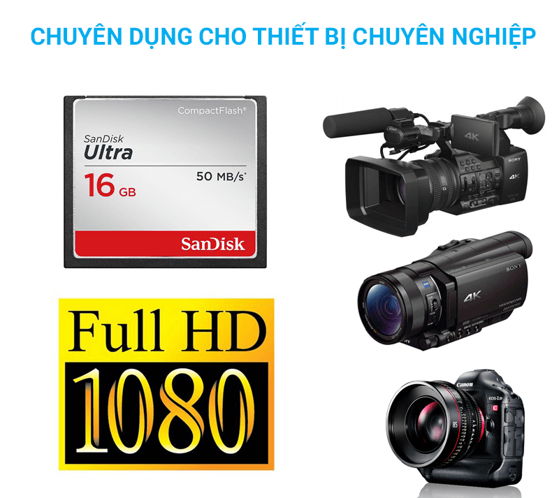 Thẻ nhớ CF 16 GB Sandisk Ultra
