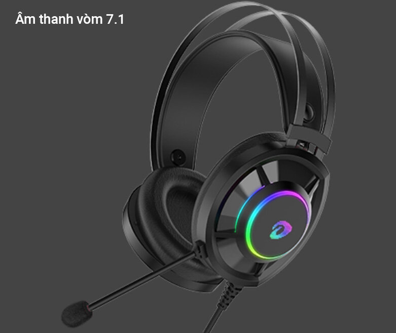 Tai nghe gaming DareU EH469 RGB (Đen) | Âm thanh vòm 7.1