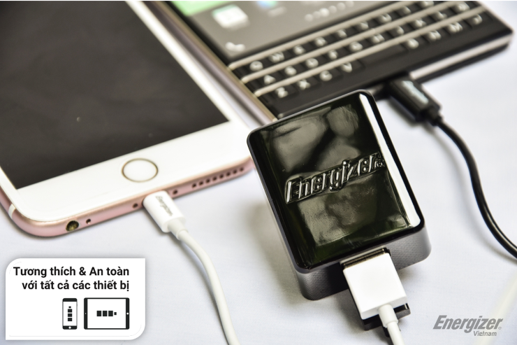 Sạc Energizer 2 cổng USB, Kèm Cáp Micro USB - ACA2BEUHMC3