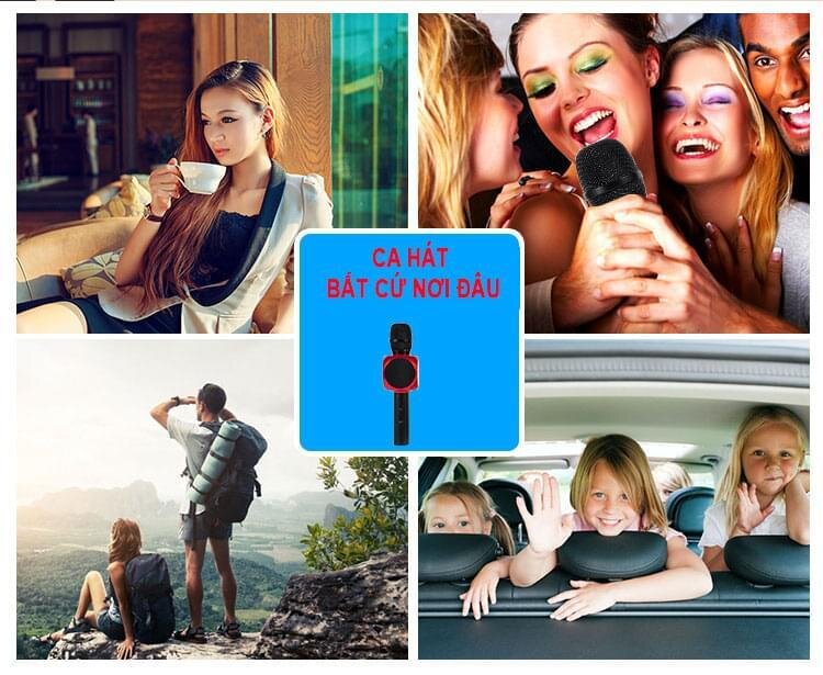 Mic Karaoke kèm loa bluetooth YS-82 Mic Karaoke kèm loa bluetooth YS-82
