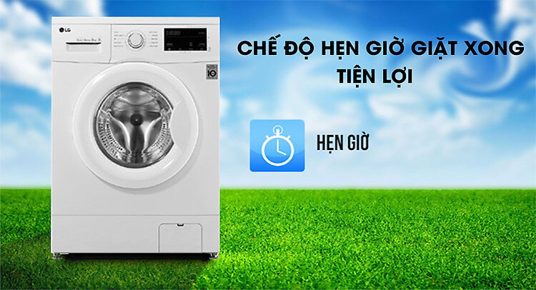 Máy giặt LG Inverter 8 kg FM1208N6W-Tiết kiệm thời gian cùng chế độ hẹn giờ giặt 