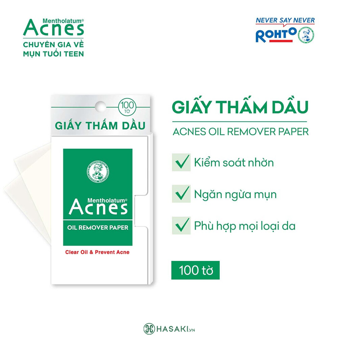 Giấy Thấm Dầu Acnes Kiểm Soát Nhờn, Ngừa Mụn 100 Tờ