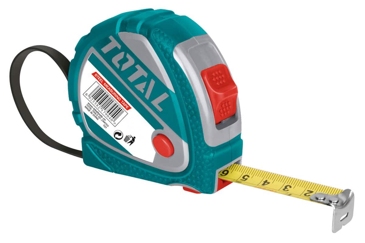 Thước kéo thép nền vàng 5x25mm Total TMT126052