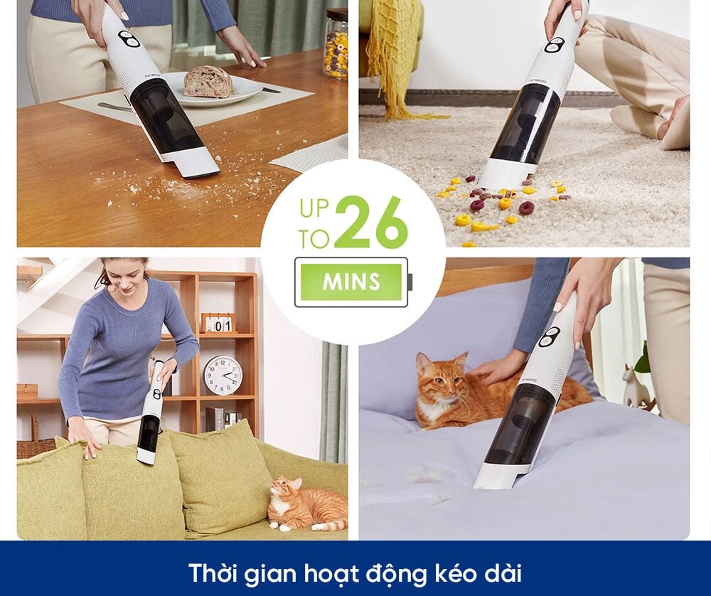 Tineco PURE ONE MINI S4 có thời gian sử dụng 26 phút Tineco PURE ONE MINI S4