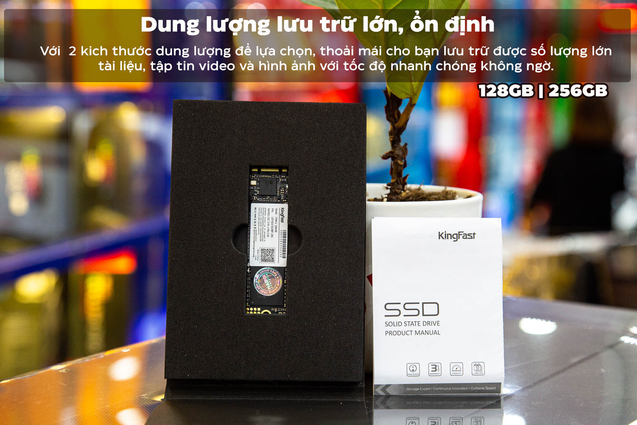 Ổ cứng SSD Kingfast F6M 256GB M.2 2280 (Đọc 550MB/s - Ghi 450MB/s) 