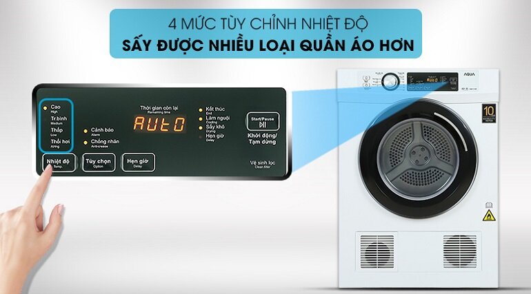 Máy sấy quần áo Aqua 7 Kg AQH-V700F