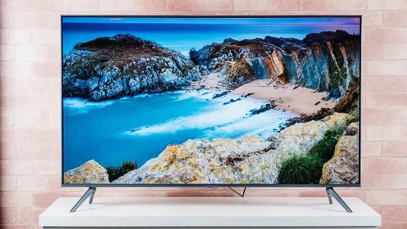 Smart tivi Samsung 55 inch 4K UA55AU7700 thiết kế