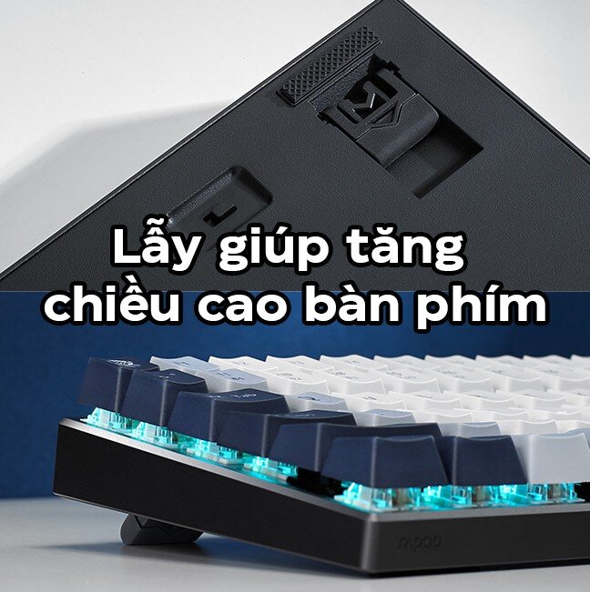 Bàn phím cơ không dây Rapoo MT510PRO Blue light (USB+ Wireless)