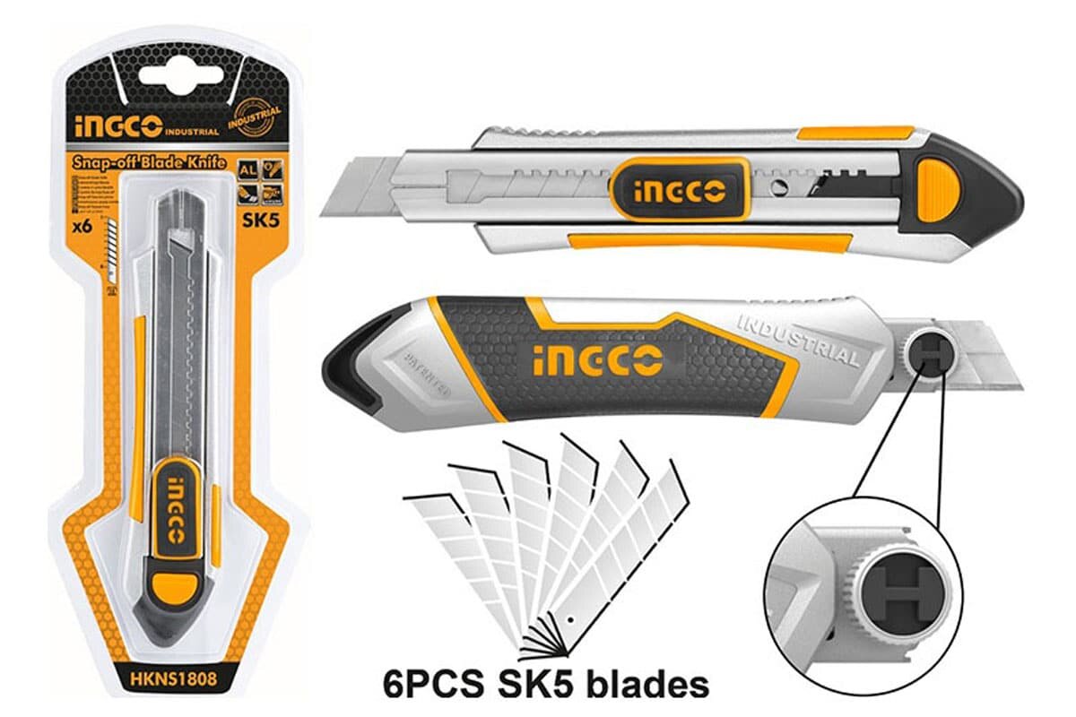 Dao rọc giấy 100x18mm INGCO HKNS1808