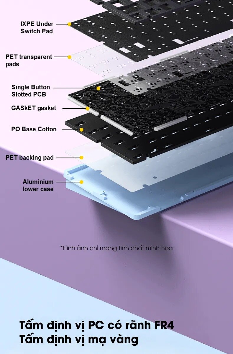 Bàn phím cơ LEOBOG Hi98 (Trắng / White dragon switch) 10