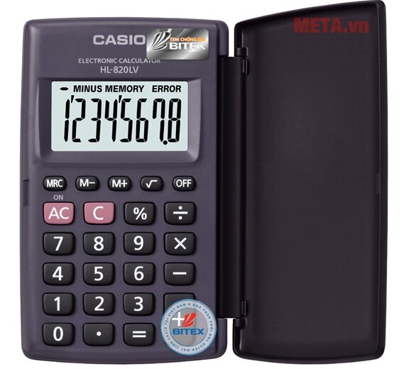 Máy tính Casio HL-820LV-BK/WE (màu đen và trắng)