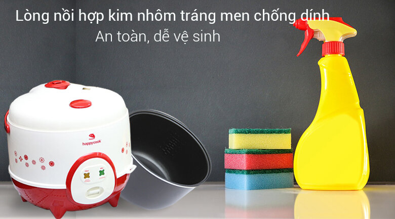Nồi cơm điện Happycook 1.2 lít HC-120 Đỏ