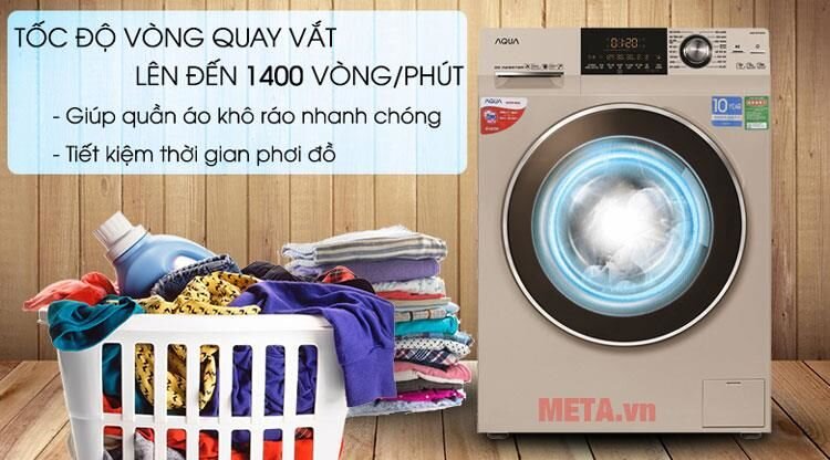 Máy giặt cửa trước Inverter AQUA AQD-D1000A 10kg