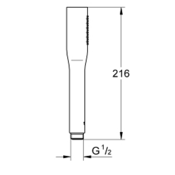 Bản vẽ kỹ thuật tay sen tắm 27367000 Grohe
