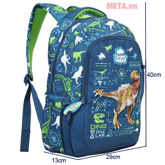Balo học sinh cấp 1 Clever Hippo Easy Go khủng long Balo học sinh cấp 1 Clever Hippo Easy Go khủng long
