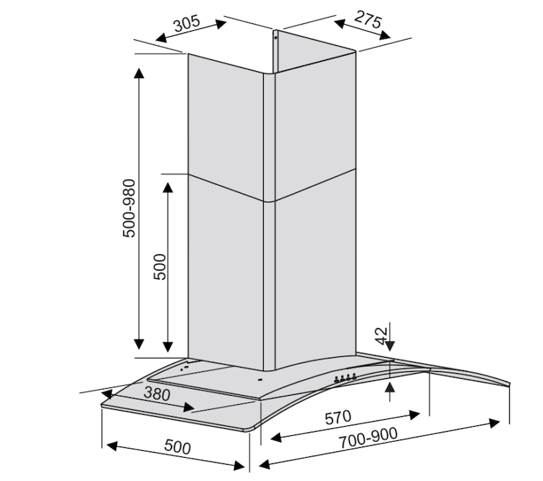 Máy hút mùi Lorca TA-2001B-90cm